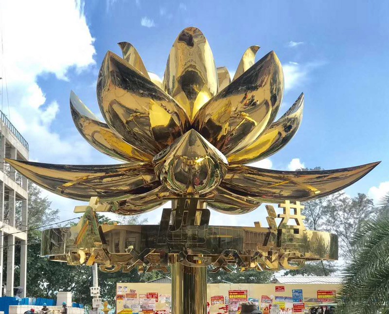 紫金花不锈钢雕塑