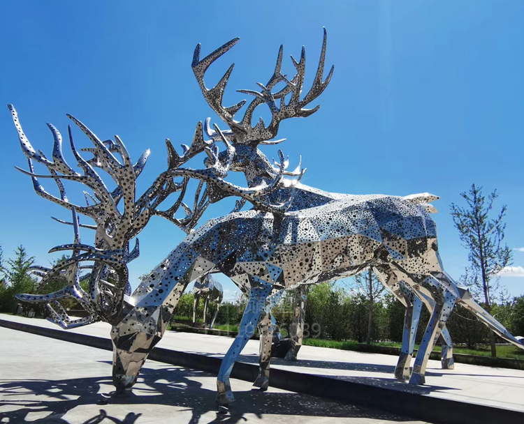 鹿不锈钢雕塑(图3)