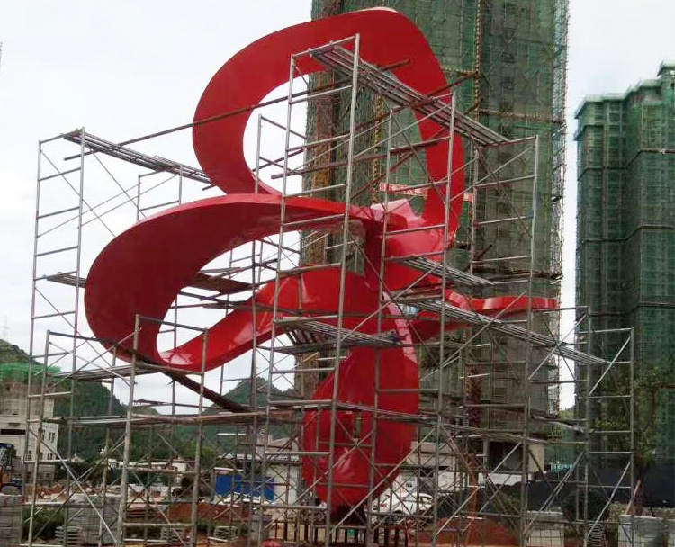 不锈钢飘带雕塑(图2)
