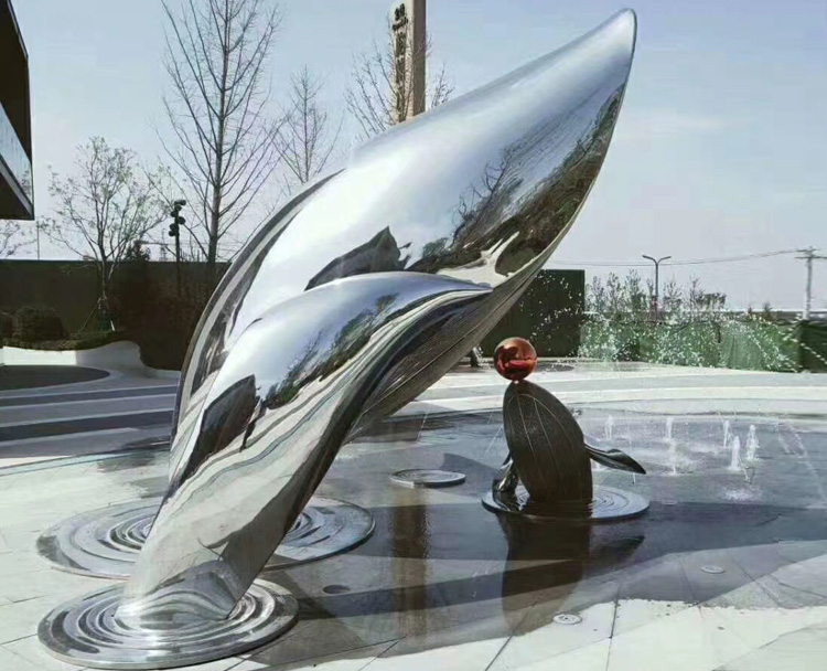 不锈钢海豚雕塑(图4)