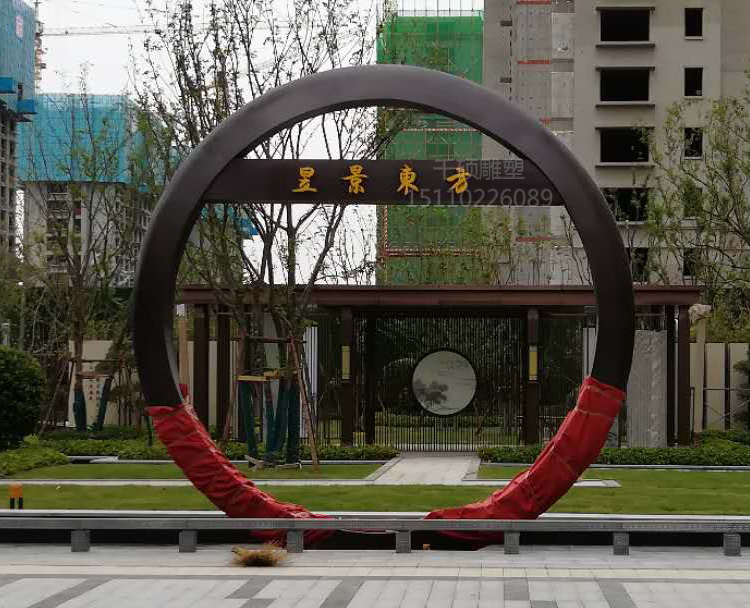 不锈钢圆环雕塑(图3)