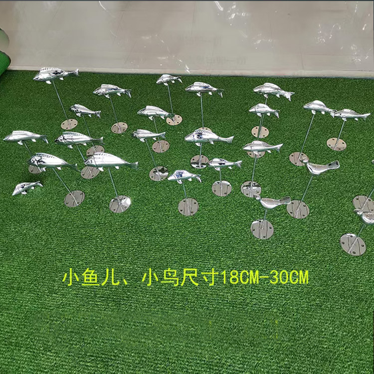 不锈钢鱼群雕塑(图3)