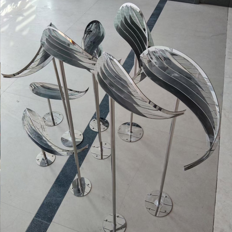 不锈钢鱼群雕塑(图2)